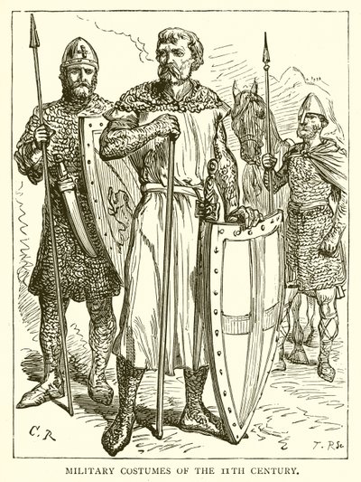 Militære dragter fra det 11. århundrede af English School