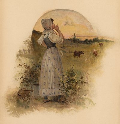 Mælkepige (chromolitho) af English School