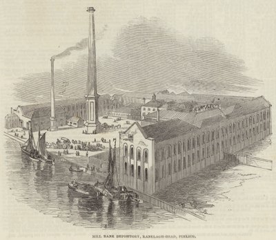 Mill Bank Depository, Ranelagh-Road, Pimlico (gravering) af English School