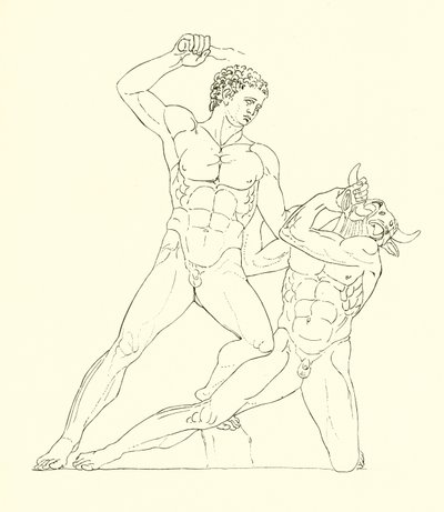 Minotaur dræbt af Theseus, Herkules