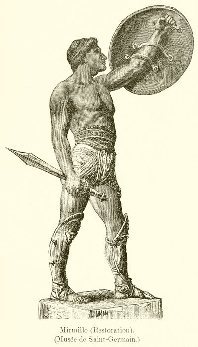 Mirmillo (Restaurering). (Museum of Saint-Germain) af English School
