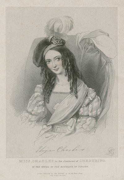 Frøken Charles i karakteren af Cherubino i operaen om Figaros bryllup af English School