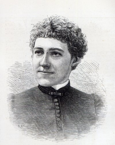 Frøken Charlotte Robinson, hjemmekunstdekoratør til Hendes Majestæt, 1887 af English School