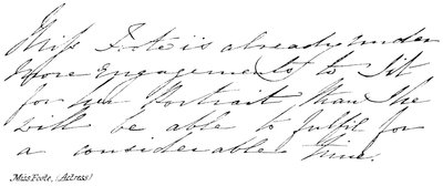 Miss Foote, (skuespillerinde) af English School