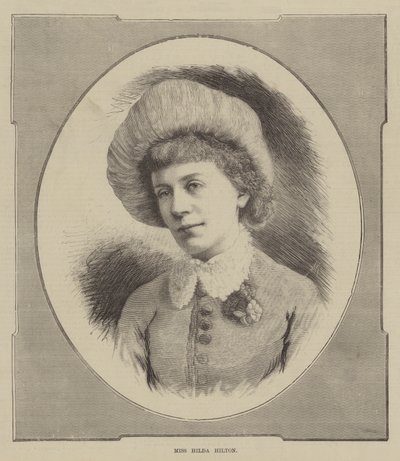 Frøken Hilda Hilton (gravering) af English School