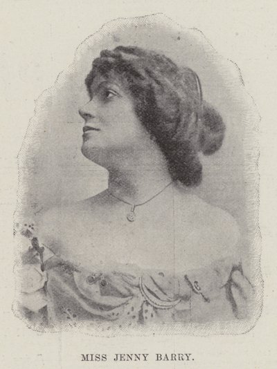 Frøken Jenny Barry (gravering) af English School