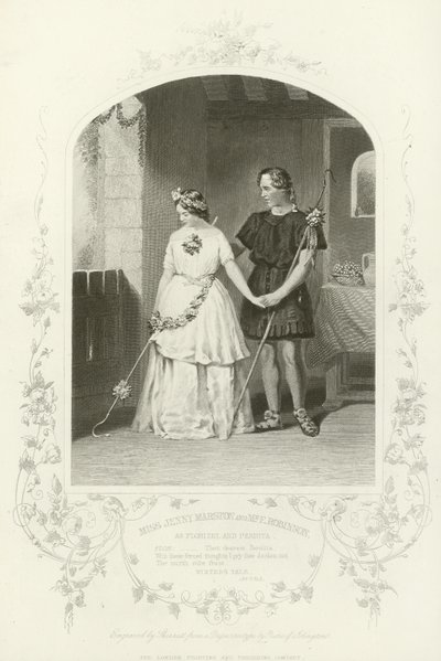 Miss Jenny Marston og Mr F Robinson som Florizel og Perdita, The Winter