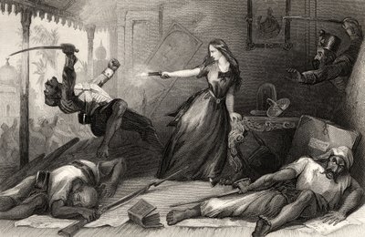 Frøken Wheeler forsvarede sig mod Sepoys ved Cawnpore i 1857, fra 
