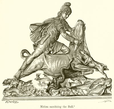 Mithra ofrer Tyren af English School