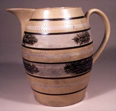 Mokkavarekande, sandsynligvis lavet i Staffordshire, ca. 1830 (stentøj) af English School