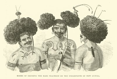 Frisuren der Einwohner von Neuguinea von English School