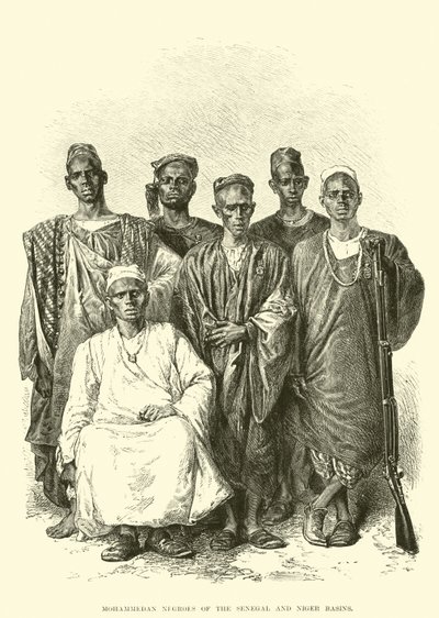 Muhammedanske negre fra Senegal- og Nigerbassinerne (gravering) af English School