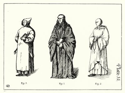 Klosterordener (litho) af English School