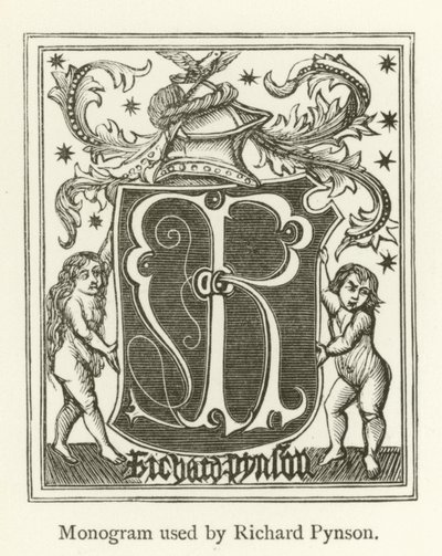 Monogram brugt af Richard Pynson af English School