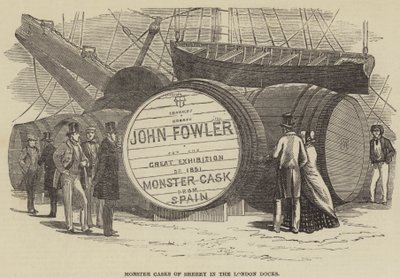 Monster Fade af Sherry i London Docks (gravering) af English School