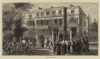 Montagu House (gravering) af English School