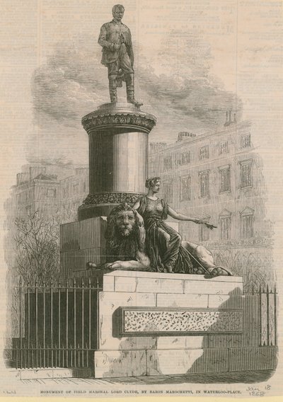 Monument over feltmarskal Lord Clyde af English School