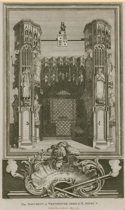 Monument for kong Henry V af English School