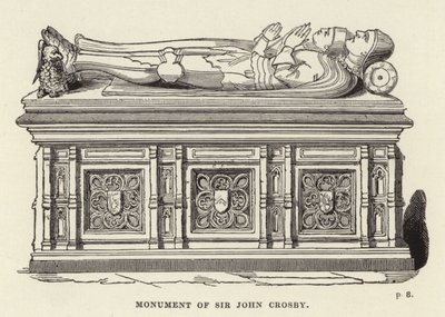 Sir John Crosbys monument af English School