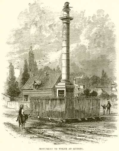 Monument til Wolfe i Quebec af English School
