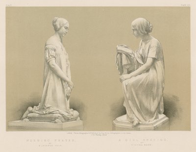 Morgenbøn af Vincenzo Vela; En pige, der læser af Pietro Magni af English School