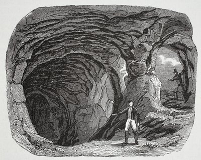 Mortimers Hole, Nottingham Castle af English School
