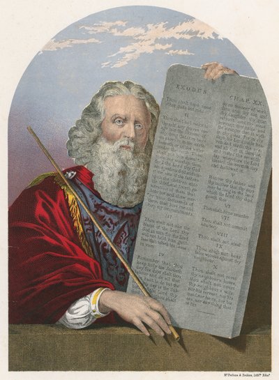 Moses med lovens tavler af English School