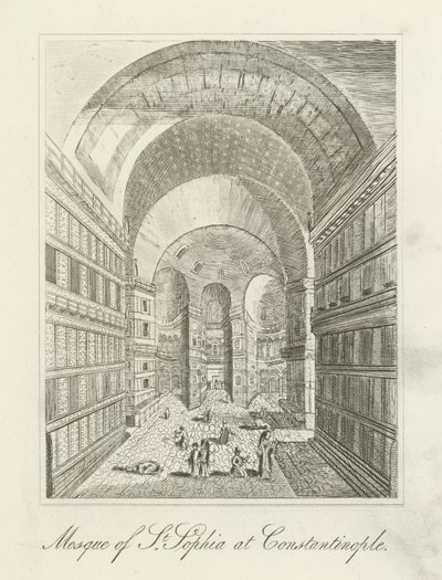 St. Sophia-moskeen i Konstantinopel af English School