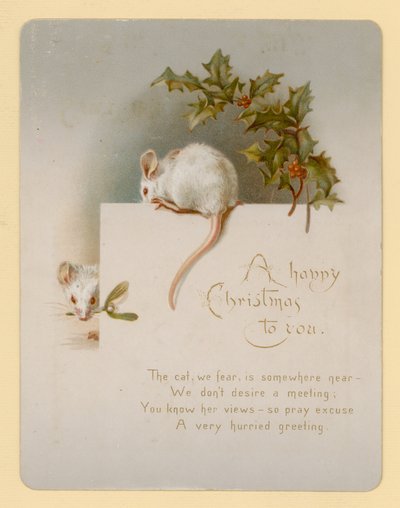 Mus, julekort af English School