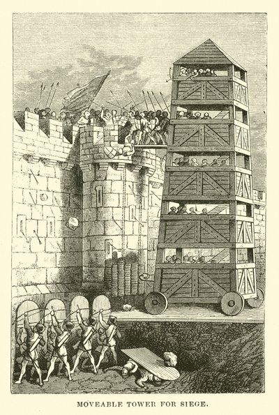 Moveable tower for Siege  af English School