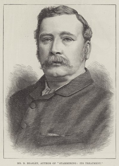 Mr B Beasley, forfatter til "Stammering, Its Treatment" (gravering) af English School