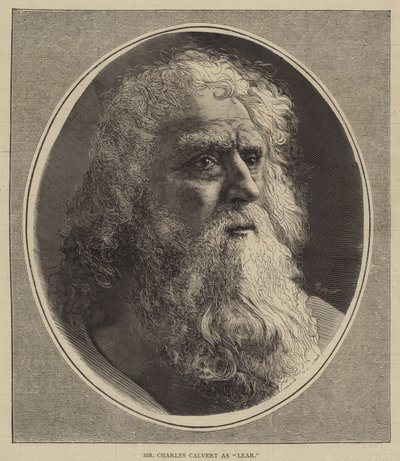 Mr. Charles Calvert som "Lear" (gravering) af English School