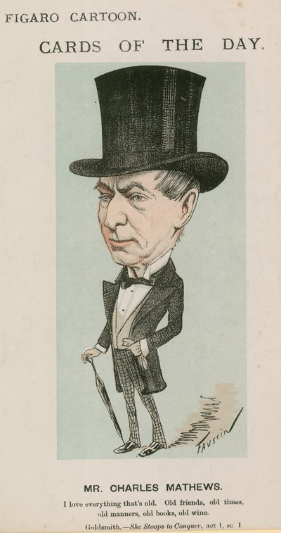 Mr Charles Mathews, tegneserie af English School