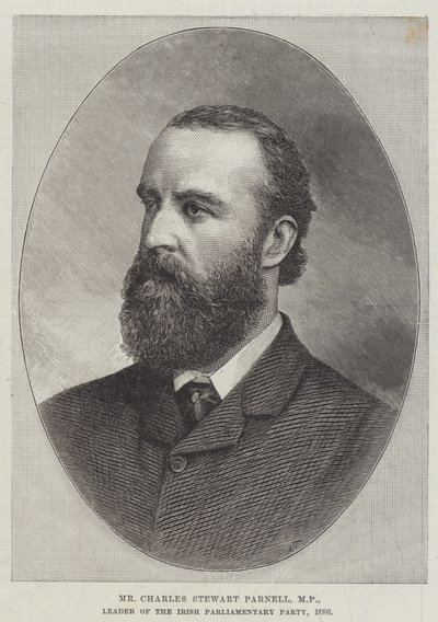 Charles Stewart Parnell, MP, leder af det irske parlamentariske parti af English School