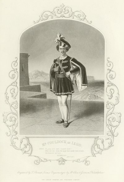 Mr Couldock som Iago, Othello, Akt II, Scene I af English School