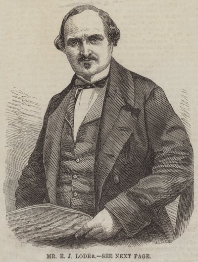 Mr E J Loder (gravering) af English School