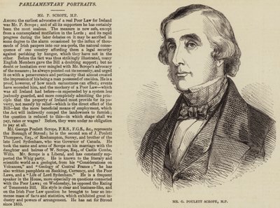 Mr G Poulett Scrope, MP (gravering) af English School
