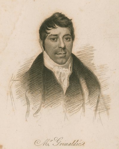 Mr Grimaldie, indgraveret af Blood efter en tegning af Wageman af English School
