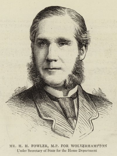 H. H. Fowler, parlamentsmedlem for Wolverhampton (gravering) af English School