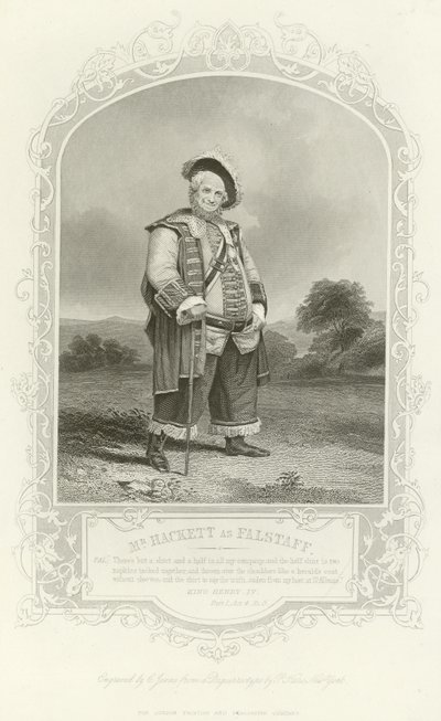 Mr Hackett som Falstaff, Kong Henry IV, del I af English School