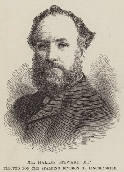 Halley Stewart, MP, valgt til Spalding Division of Lincolnshire (gravering) af English School
