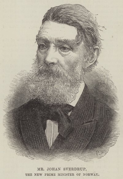 Johan Sverdrup, Norges nye statsminister (gravering) af English School