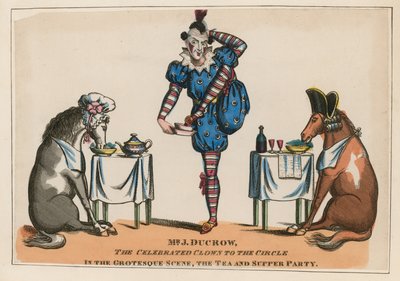 Mr. John Ducrow, den berømte klovn til cirklen i den groteske scene, te- og aftensmadsfesten af English School