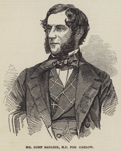 John Sadleir, MP for Carlow (gravering) af English School