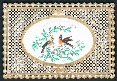 Hr & fru Robin, julekort af English School