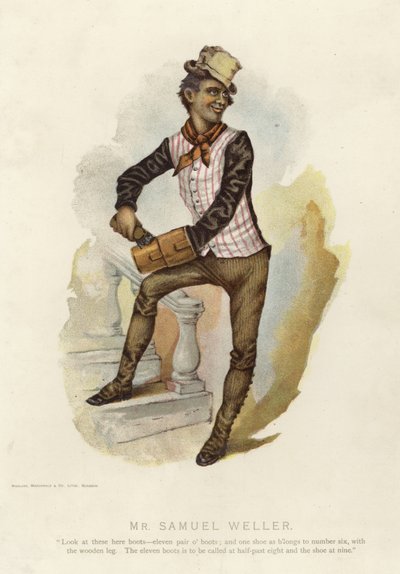 Samuel Weller fra Pickwick Papers af English School