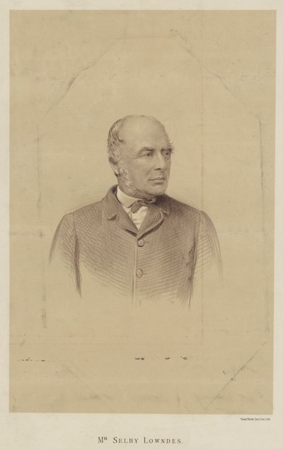 Mr Selby Lowndes (litho) af English School