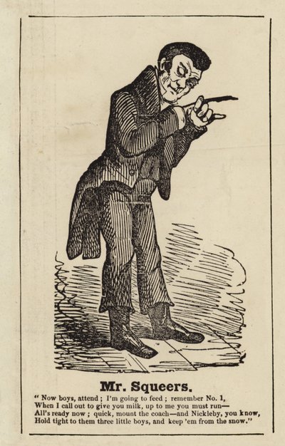 Mr Squeers fra Nicholas Nickleby af English School