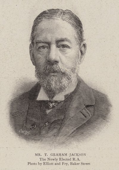 Mr T Graham Jackson (gravering) af English School
