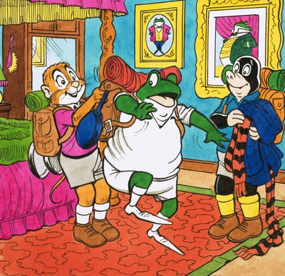 Mr Toad forbereder sig til en vandretur af English School